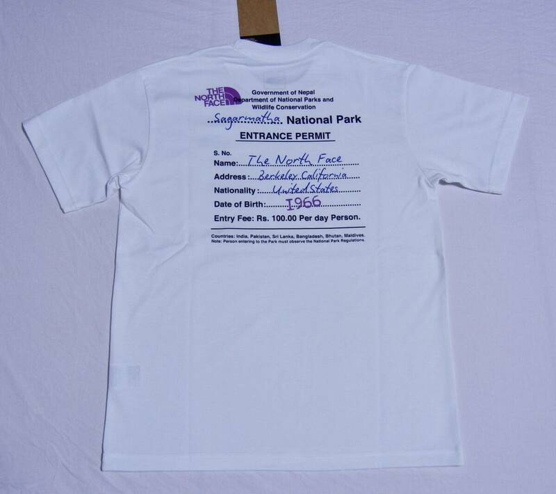 ▲ノースフェイス 速乾半袖TシャツM寸 ホワイト バックプリント NT32439 新品