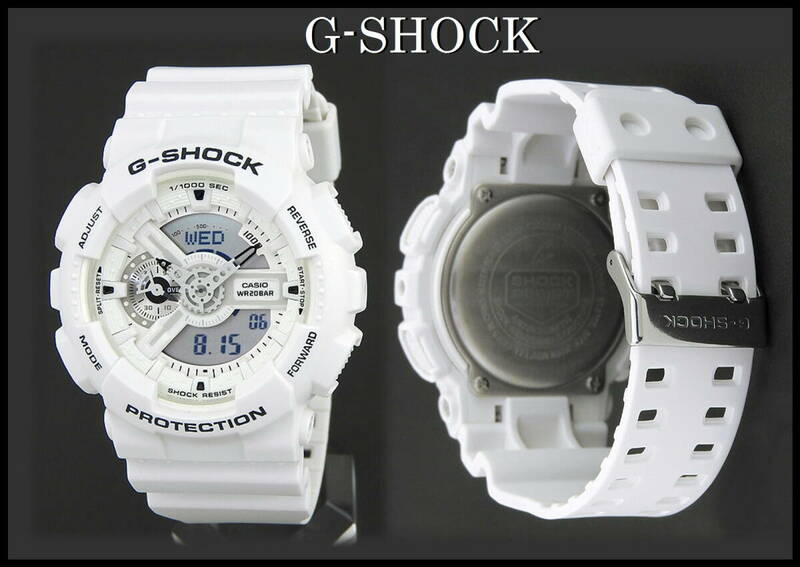 G-SHOCK GA-110MW-7A 腕時計 ジーショック ホワイト 新品未使用 男女兼用 白 箱付き メンズ カシオ ワールドタイム