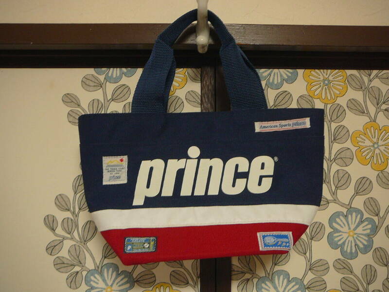 未使用　プリンス　prince　トートバッグ　ミニトート　底板付き　マグネット開閉　ファスナーポケット　パッチワーク仕様