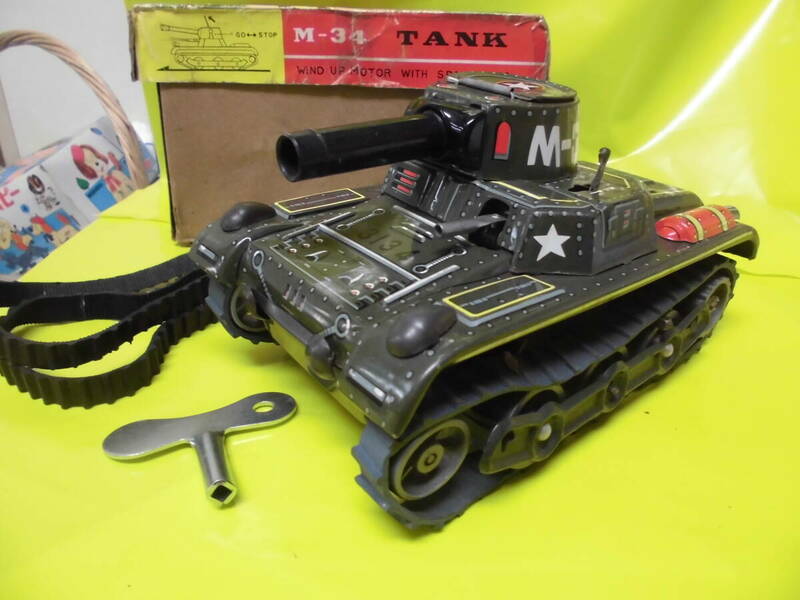 当時物　増田屋　Mー34　ブリキの戦車・タンク　日本製