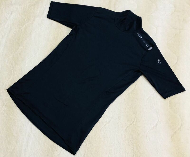 ☆DESCENTE☆デサント Relax Fit 半袖 ハイネック Tシャツ M 紺系 アンダーシャツ ストレッチ トレーニング インナー 野球 DOR-A7335