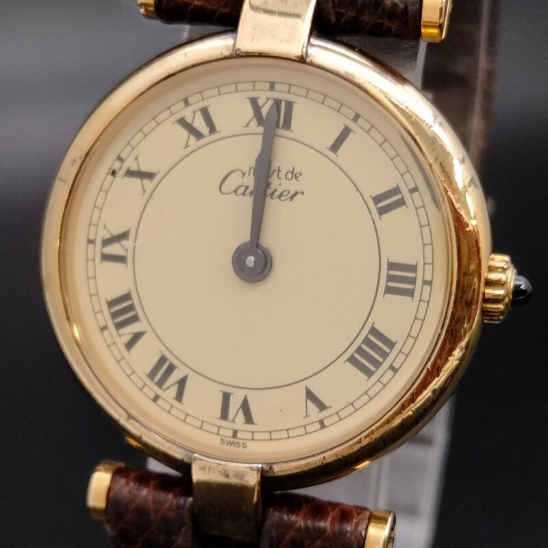 カルティエ Cartier 腕時計 不動品 18（マストヴァンドーム925） レディース 3553170