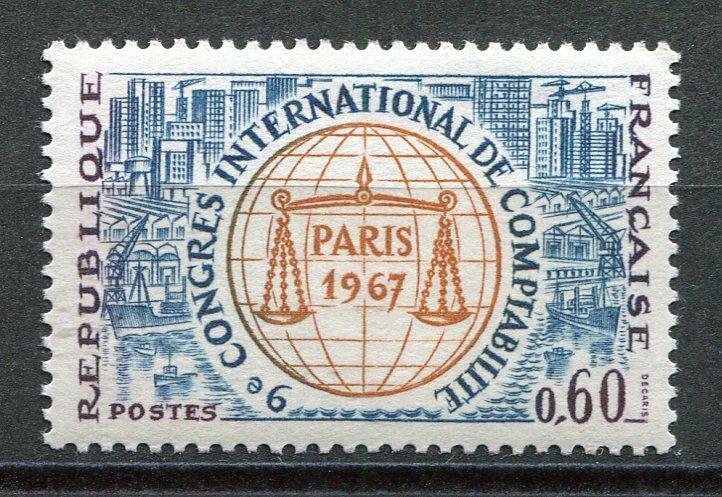 7827◇フランス　1967年　天秤と港町　1種完　NH