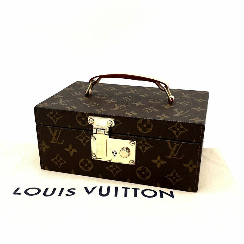 美品 LOUIS VUITTON ルイ ヴィトン モノグラム ボワット アトゥー レザー ハンド バッグ トランク dD0292N