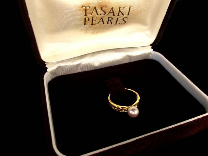 本物税込 田崎真珠 K18 パールリング【TASAKI】