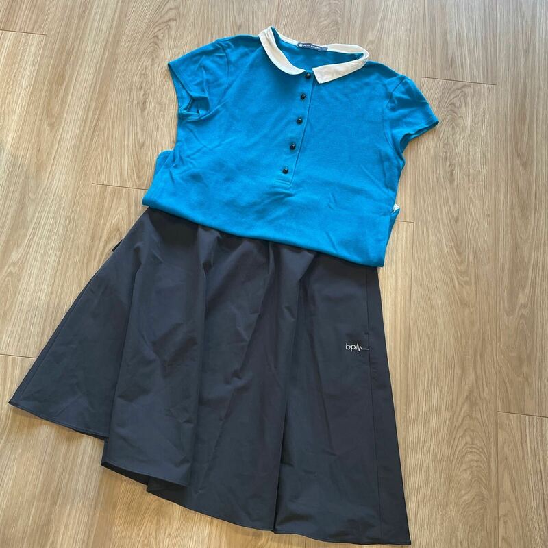 Petit Bateau プチバトーのポロシャツとナノユニバースのスカートのセット 美品！上下セット 