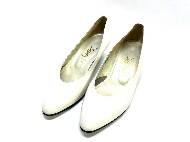 No.2 パンプス　イヴ・サンローラン　36 23cm　RN 6631 W AC８　Yves Saint Laurent　白い靴　ホワイト