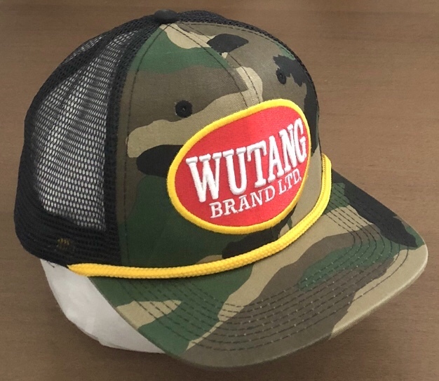 WU-TANG BRAND LIMITED キャップ CAMO 黒 メッシュ 迷彩 CAP ワッペン WU wear や 90’s スタイル カルチャー 好きに も 帽子 ウータン
