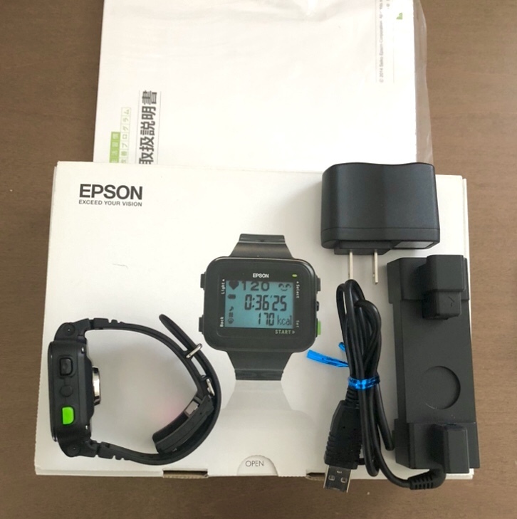 非売品 EPSON リスト型 脈拍計 ウォッチ 消費カロリー 運動強度 活動量 デジタル 時計 センサー wearable computer セイコー エプソン