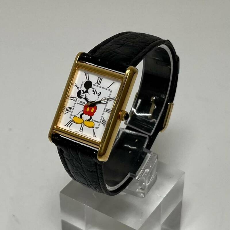 SEIKO LORUS Disney 腕時計 Mickey Mouse ミッキー クォーツ quartz ゴールド セイコー ローラス ディズニー テスター〇【6648】