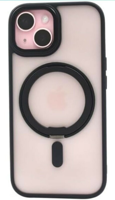 iphone15 ケース リング クリア クリアケース アイフォン15 スマホケース マグセーフ ソフトケース リング付きケース ブラック 黒 
