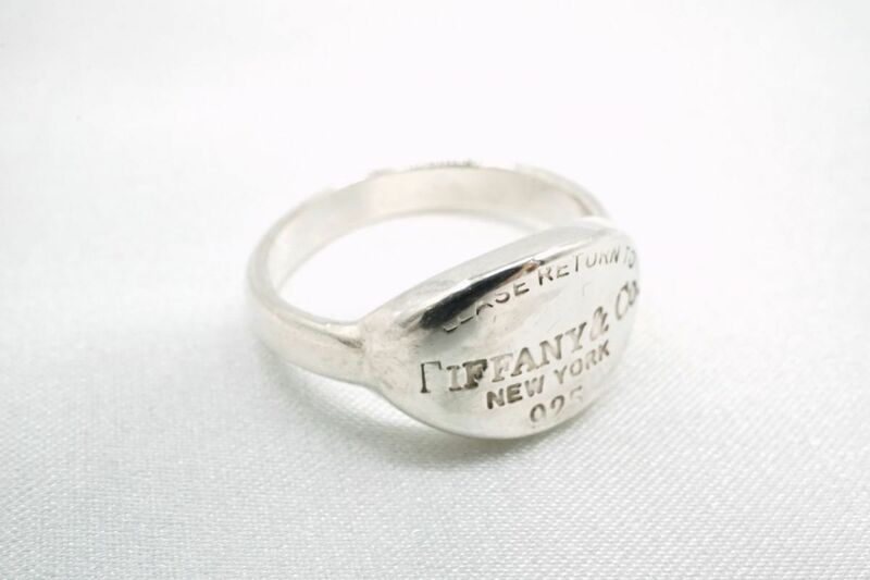 ティファニー リターン トゥ リング 指輪 約13号 オバール ロゴ SV925 銀 シルバー アクセサリー TIFFANY&Co. 8401j