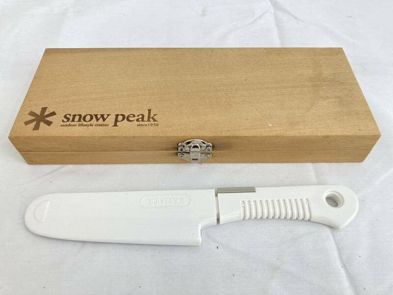 【JN69】(O) snow peak スノーピーク マナイタ セット アウトドア 調理 キッチンまな板 ＆包丁セット キャンプ 調理器具 中古現状品