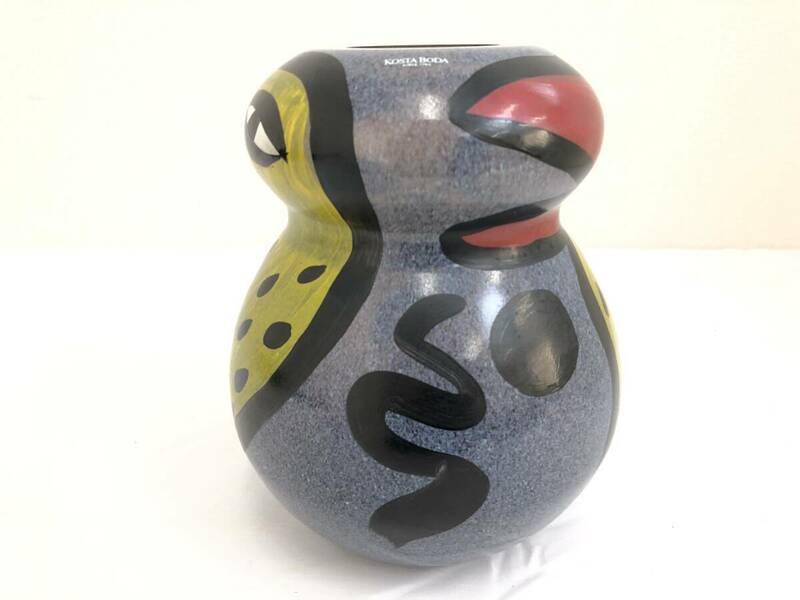 【MO125】 (O) KOSTA BODA コスタボタ ULRICA HYDMAN フラワーベース 鳥 花瓶 コレクション アンティーク ガラス 重さ 約1㎏ 中古現状品