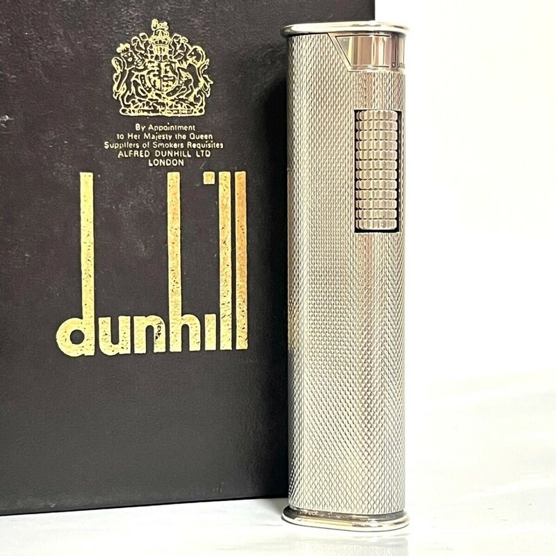１円スタート 美品 dunhill ダンヒル ライター ガスライター スリム ローラー 喫煙具 箱付き　4336