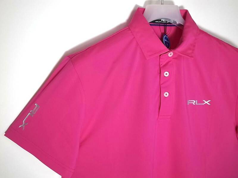 RLX GOLF RALPH LAURENラルフローレン ゴルフ ピンク ポロシャツ sizeM