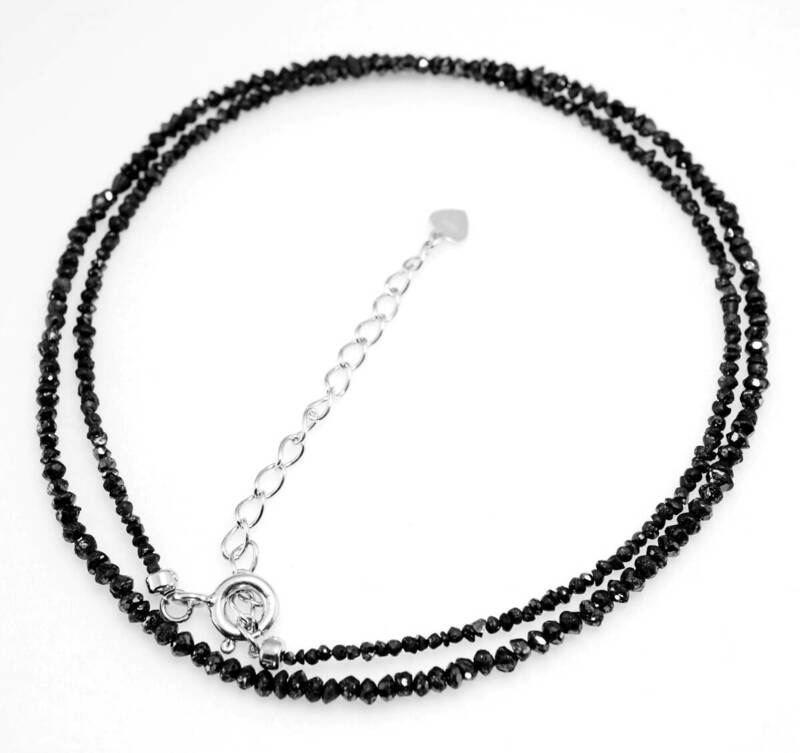 ▲天然ブラックダイヤモンド 最高級 10.00ct SV 3.2g 45cm ネックレス 宝石 ジュエリー jewelry