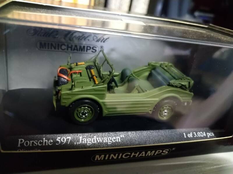 PMA 1/43 Porsche ポルシェ597 Jagdwagen ヤクトワーゲン 1954 (Oグリーン)