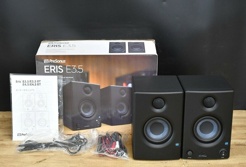 NY5-210【ジャンク品】PreSonus　ERIS　E3.5　モニタースピーカー　スピーカー　音響機材　オーディオ　音出し確認済　中古品　保管品