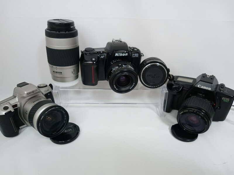 フィルムカメラ3台まとめ売り Canon キャノン EOS 630 Nikon ニコン F-601 Minolta ミノルタ Sweet α 沢19