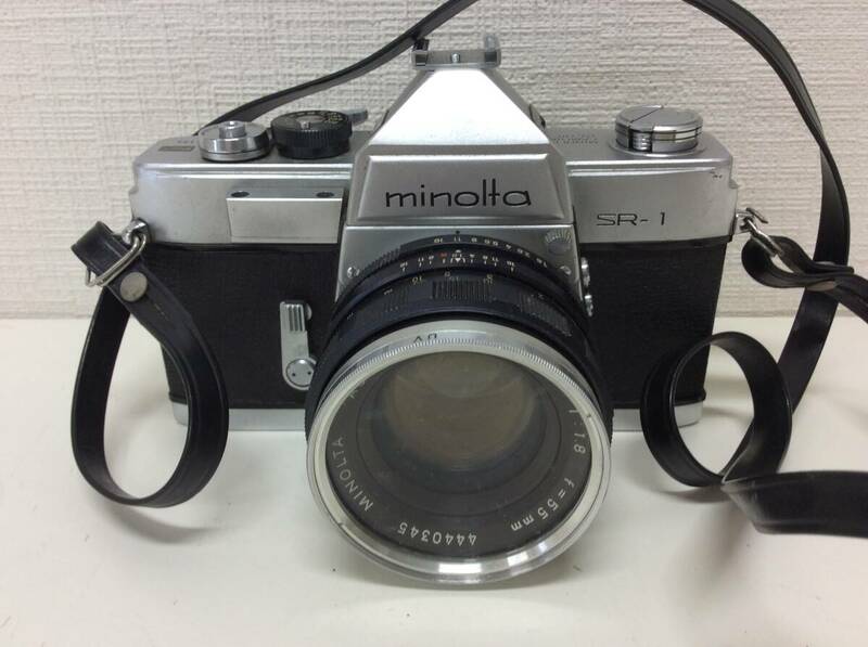 S1163　ミノルタ MINOLTA SR-1 レンズ AUTO ROKKOR-PF 55mm F1.8 カメラ シャッター〇 動作未確認 長期保管品