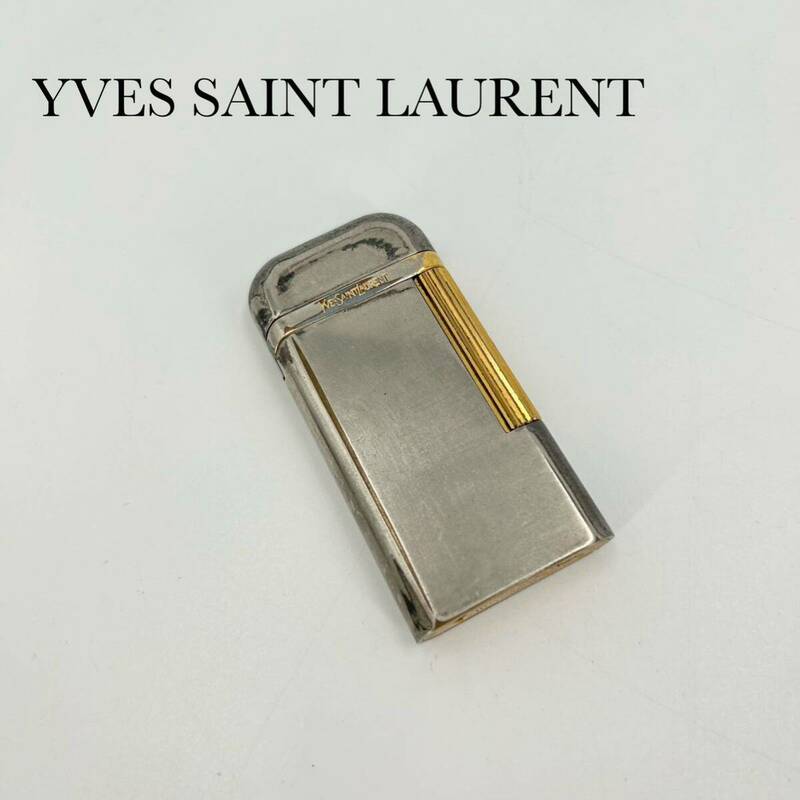 ☆大人気☆ YVES SAINT LAURENT イヴ・サンローラン デュポン ライター 喫煙グッズ 喫煙具 オイル切れ silver シルバー