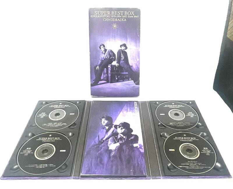 【B】【11802】☆★CHAGE＆ASKA　SUPER BEST BOX SINGLE HISTORY 1979-1994 AND Snow Mail　CD　4枚組　アルバム　現状品★☆