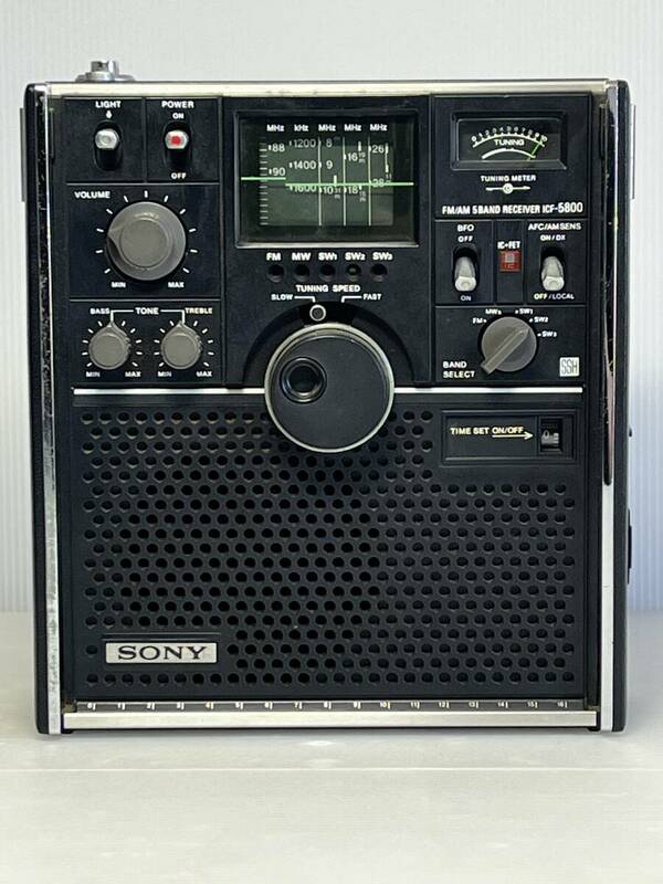 SONY　 スカイセンサー 　ICF-5800　　FM/AM　5バンドレシーバー　　動作未確認　　ジャンク品扱い