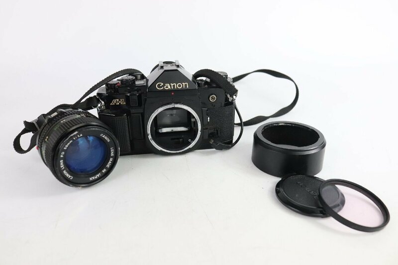 CANON キヤノン A-1 フィルム一眼レフカメラ + FD 50mm F1.4 A 標準単焦点レンズ 【難あり品】★F