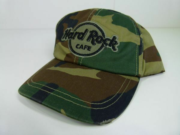 [IM]未使用　ハードロックカフェ　ラスベガス　キャップ　帽子　迷彩柄　ダメージ　Hard Rock CAFE　LAS VEGAS