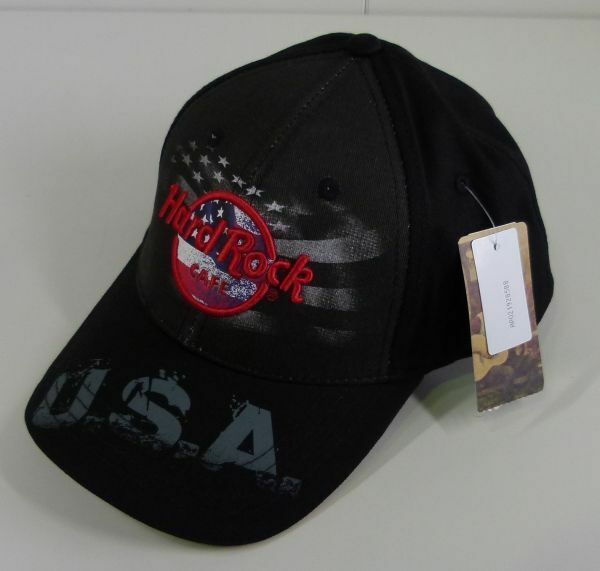 [IM]未使用　ハードロックカフェ　オーランド　キャップ　帽子　USAロゴ　黒　ブラック　タグ付き　Hard Rock CAFE　ORANDO
