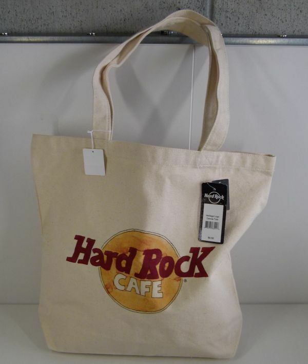 [IM] 未使用　ハードロックカフェ　トートバック　ロゴ　白　オフホワイト　タグ付き　キャンバストート　Hard Rock CAFE　