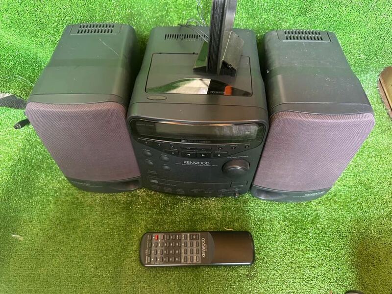 ★KENWOOD　MS-A7 6連装CDチェンジャー付きミニコンポ　MS-D7　リモコン付き　通電のみ　スピーカー音出OK 98年代
