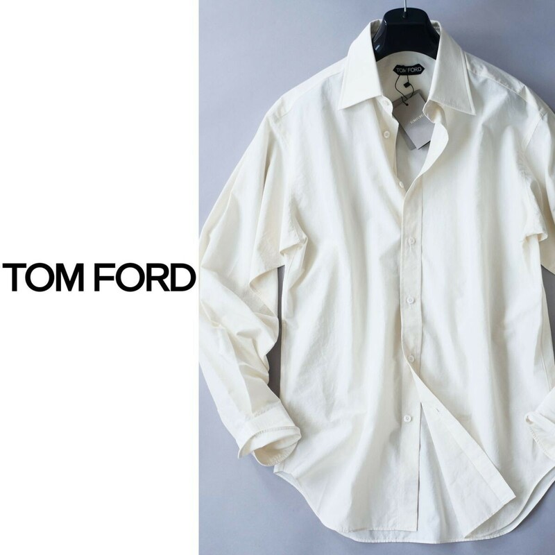 dp429●TOM FORDトムフォード●春夏●シルクコットン混●デザインシャツ●39●元グッチデザイナー