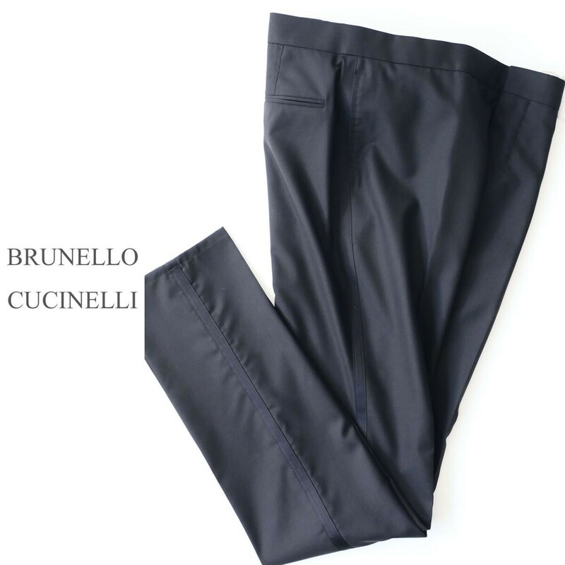 dp565●BRUNELLO CUCINELLI●ブルネロクチネリ●シルク混●大人のデザインパンツ●48