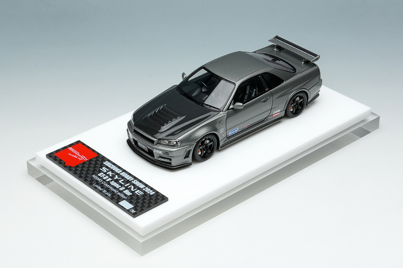 EM422SHS メイクアップ 静岡ホビーショー 2024 1/43 NISSAN SKYLINE GT-R (BNR34) NISMO Customized edition Dark Metal Gray 限定30台