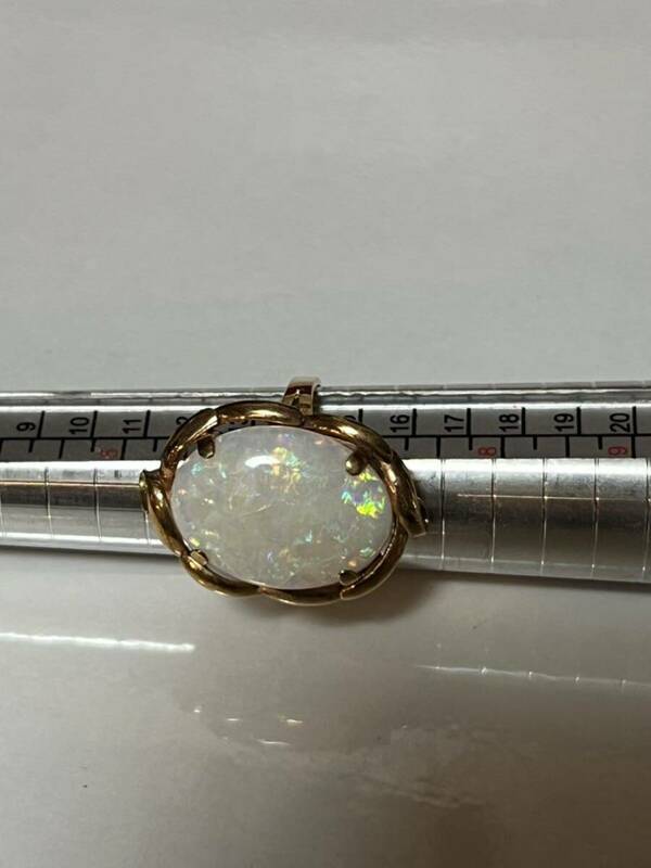 指輪 K 14(585)刻印オパール重量5.1 g
