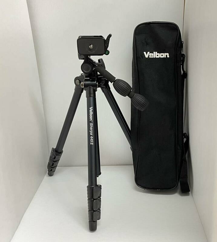 G4 Velbon ベルボン 中型アルミ製三脚 シェルパ445II 雲台 PH-g40D カメラ三脚 軽量タイプ ケース付き
