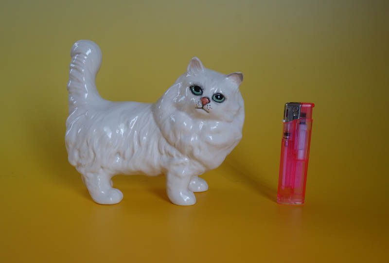 陶器市x　ヴィンテージ品　 ベズウィック　 Beswick　ペルシャ　　猫　フィギュリン　置物　 英国製　チンチラ　ラグドール　小難