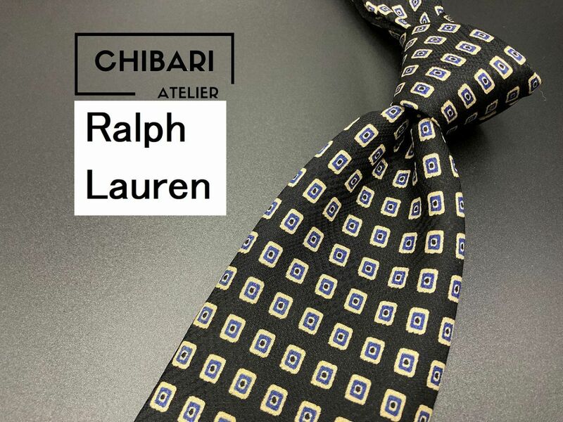 【超美品】Ralph Lauren　ラルフローレン　ドット柄　ネクタイ　3本以上送料無料　ブラック　0502158