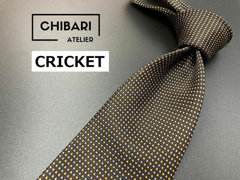 【美品】CRICKET　クリケット　ドット柄　ネクタイ　3本以上送料無料　ブラウン　0505127