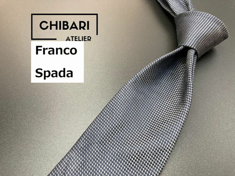 【美品】Franco Spada　フランコスパーダ　ドット柄　ネクタイ　3本以上送料無料　ネイビー　0505122