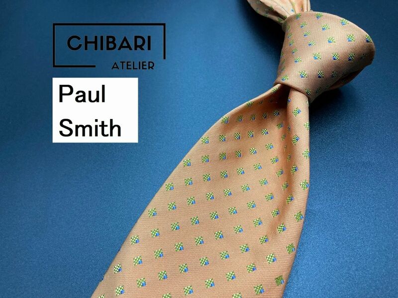 【美品】PaulSmith　ポールスミス　ドット柄　ネクタイ　3本以上送料無料　ブラウン系　0505075
