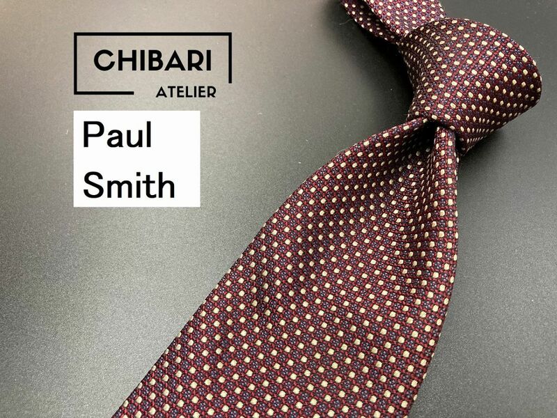 【美品】PaulSmith　ポールスミス　ドット柄　ネクタイ　3本以上送料無料　ブラウン系　0505135