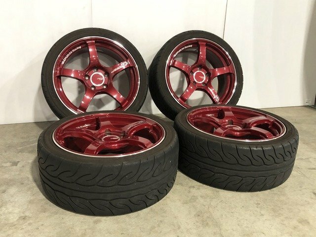 TUG54830八 ADVAN Racing TC-4 アルミホイール 17インチ 17×7.5J+48 PCD114.3 タイヤ付き 直接お渡し歓迎