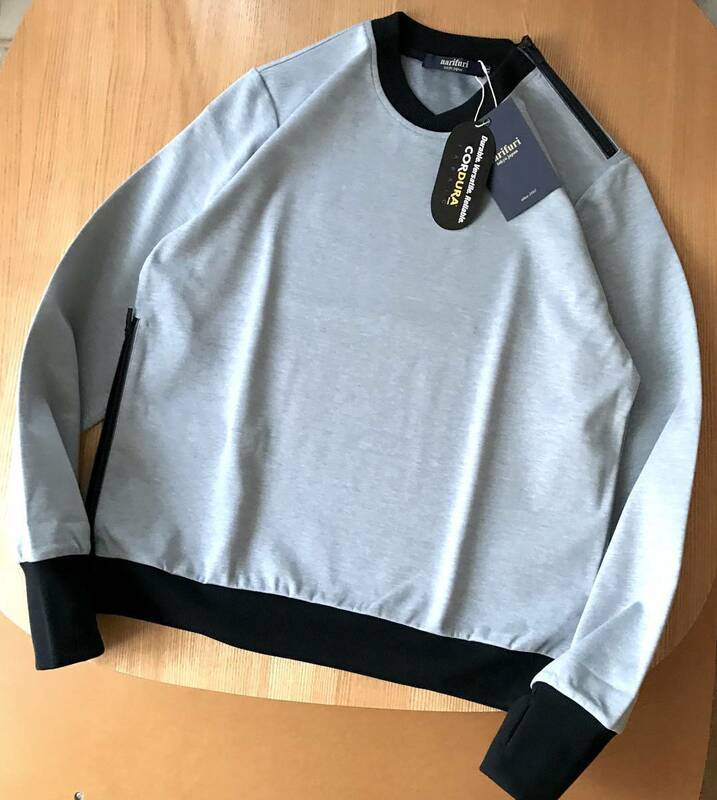 伸縮・吸水・速乾・■ narifuri / NF1016 : CORDURA ponte pull over グレー M / ナリフリ ポンチ スウェット ジャージ ジャケット