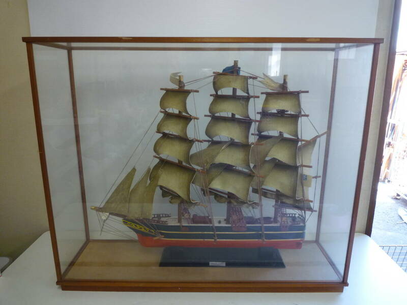 【6-5-10-1Aa】 帆船　模型　CUTTY SARK 1869　カティサーク　オブジェ　ディスプレイ　ガラスケース付き