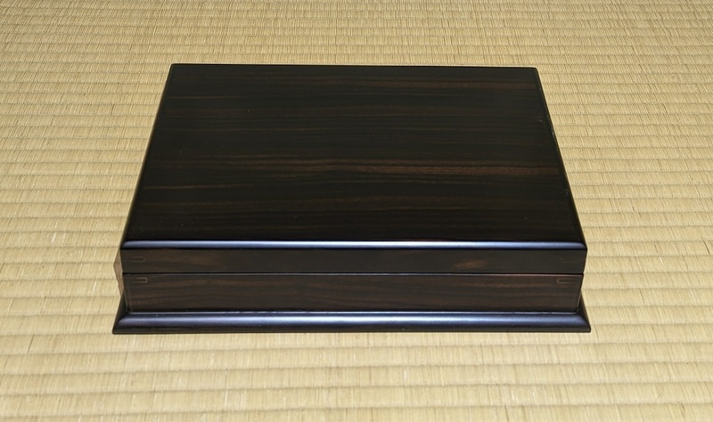 黒檀 硯箱 すずり箱 300ｘ207ｘ70mm 未使用品 送料込み