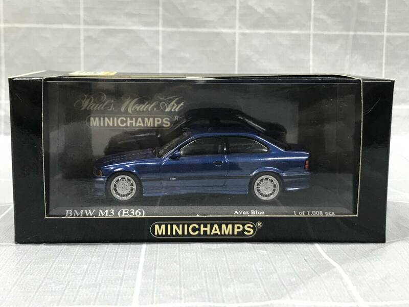 MINICHAMPS ミニチャンプス BMW M3 E36 Avus Blue 1:43 ミニカー 自動車 高級車 模型 ホビー 玩具 おもちゃ ケース付 趣味 コレクター 