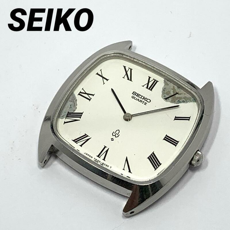 203 SEIKO セイコー メンズ 腕時計 フェイスのみ 諏訪ロゴ 新品電池交換済 クオーツ式 人気 希少 レトロ ビンテージ アンティーク